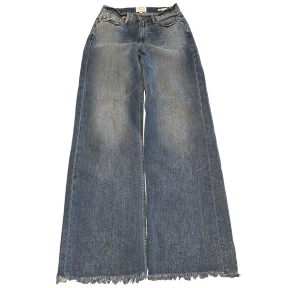 FRAME Le California Heritage Raw Hem Colette Blue Denim Jeans Women's 24